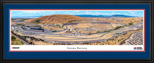 Sonoma Raceway Race Panoramic Wall Art Print (Unframed and Framed)
