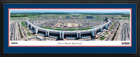 Texas Motor Speedway Race Panoramic Wall Art Print (Unframed and Framed)